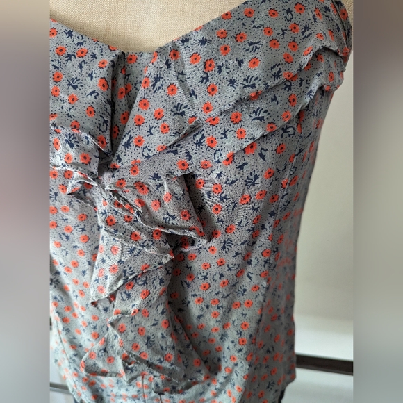 Silk Ruffle Front Blouse - Picture 2 of 4